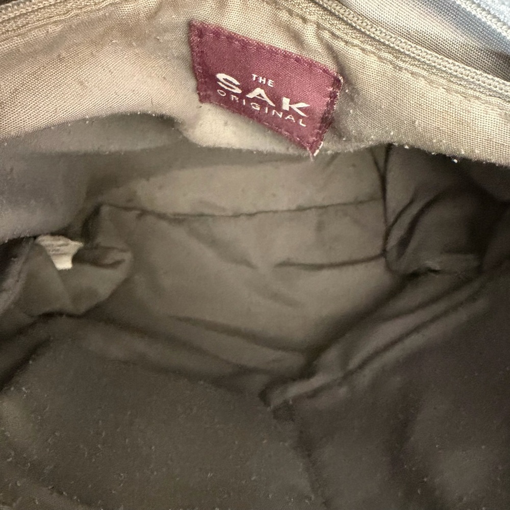 The Sak Original Metallic Leather Tote Shoulder Bag Silver - Picture 9 of 10